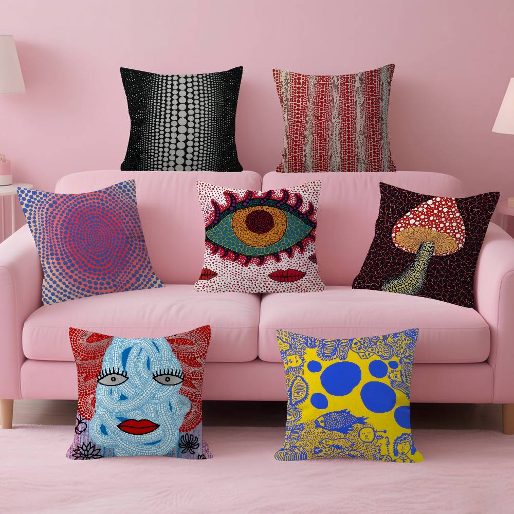 Japanese Home Textiles - Японская персонализированная наволочка Яёи Кусамы для