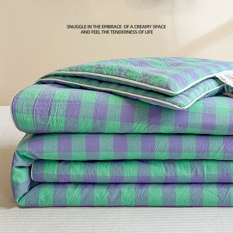 Japanese Home Textiles - Японское летнее одеяло в клетку с