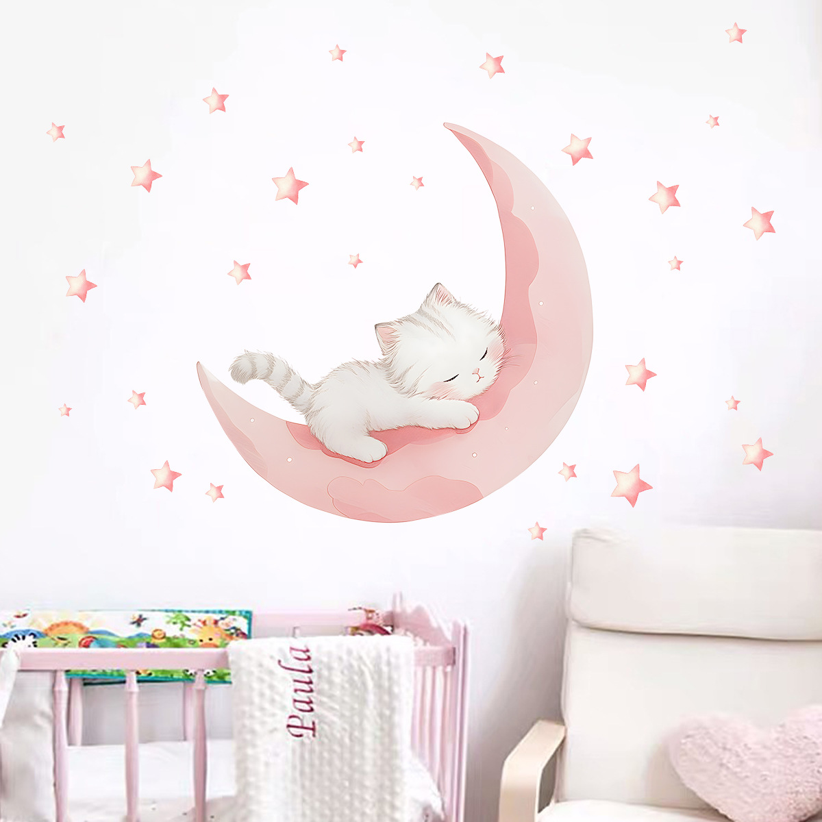 Xt Home Textiles - Мультяшные розовые наклейки на стену с