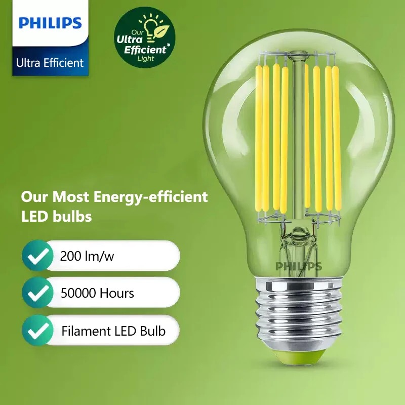 Philips Bulb Led Classic - Philips Ультраэффективная светодиодная лампа накаливания, прозрачная