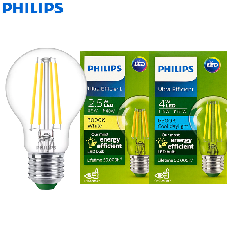 Philips Bulb Led Classic - Philips Ультраэффективная светодиодная лампа накаливания, прозрачная