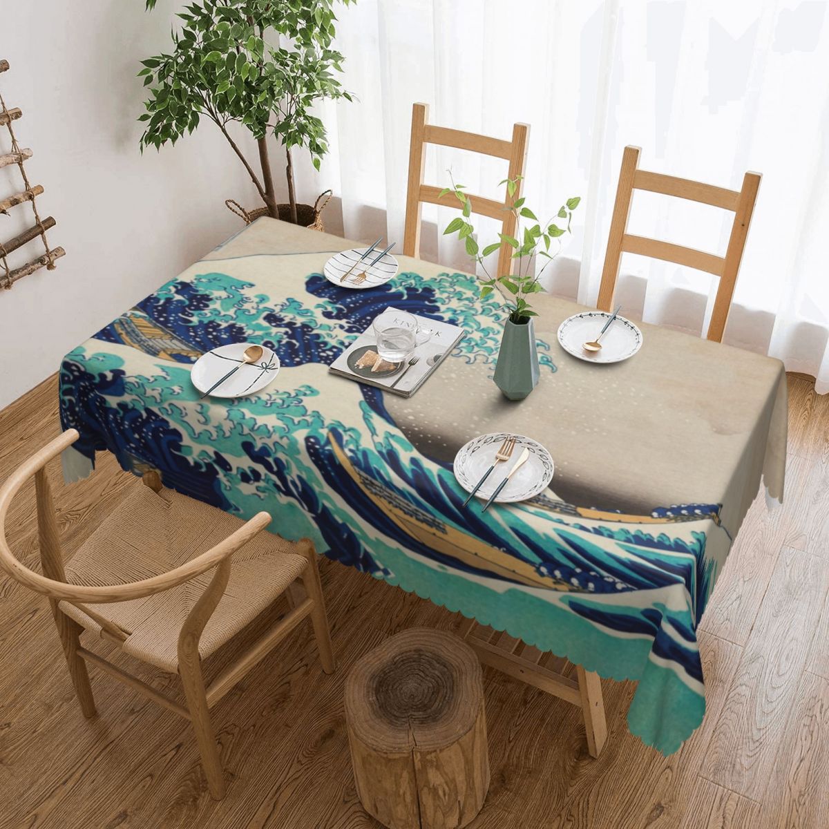Japanese Home Textiles - Большая волна Off Kanagawa винтажная японская