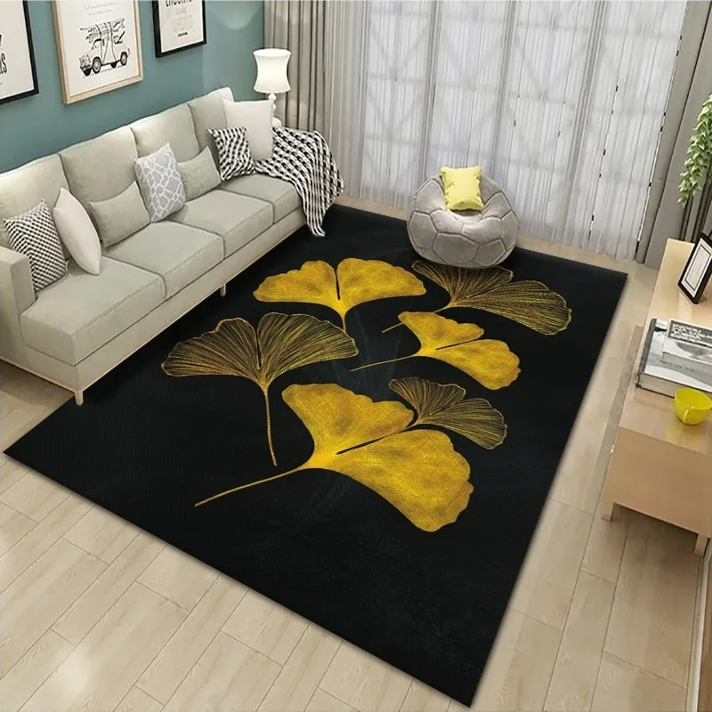 Ковер с принтом листьев гинкго – обзор и цена Home Textiles Wholesale