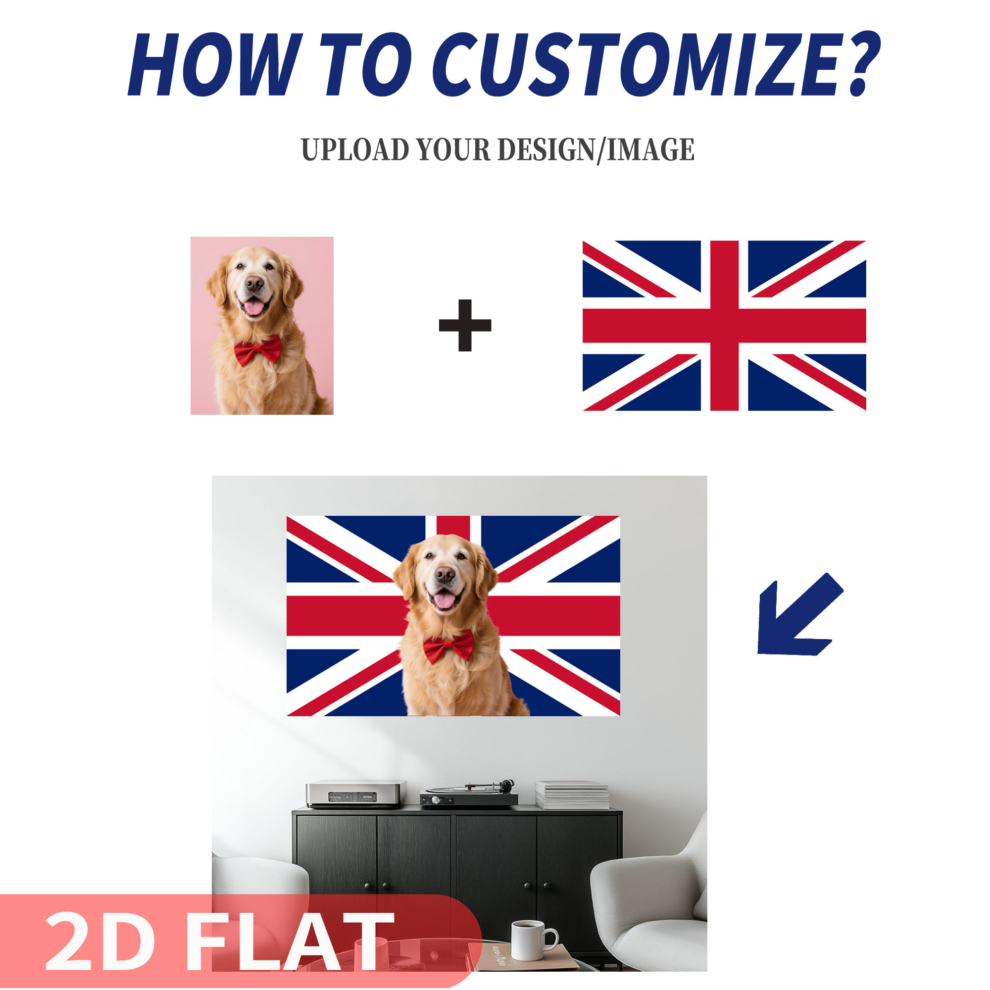 1 шт. 2D FLAT Персонализирован – обзор и цена Home Textiles Uk