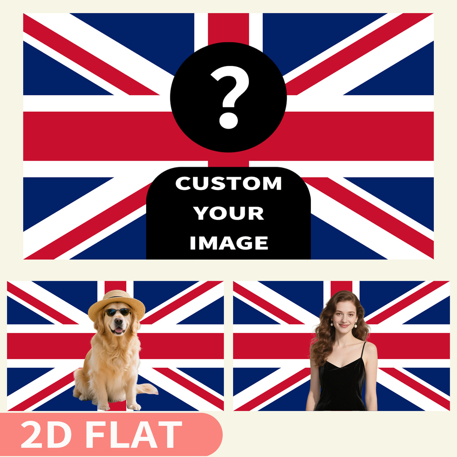 1 шт. 2D FLAT Персонализирован – обзор и цена Home Textiles Uk